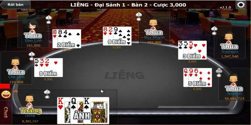 Các bước tham gia vào game bài liêng tại 8KBET